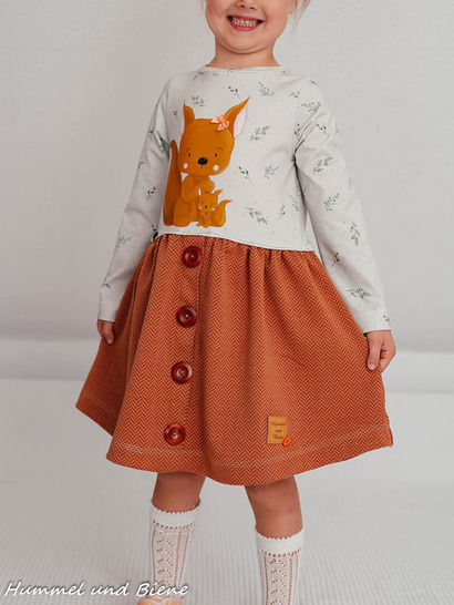 eBook - *GIRLS BUTTON DRESS*GR. 74 BIS 152 KLEID