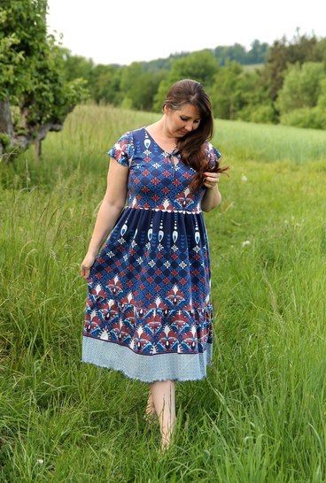 eBook - *LADIES PARTYDRESS* STUFENKLEID BOHO GR. 32 BIS 56