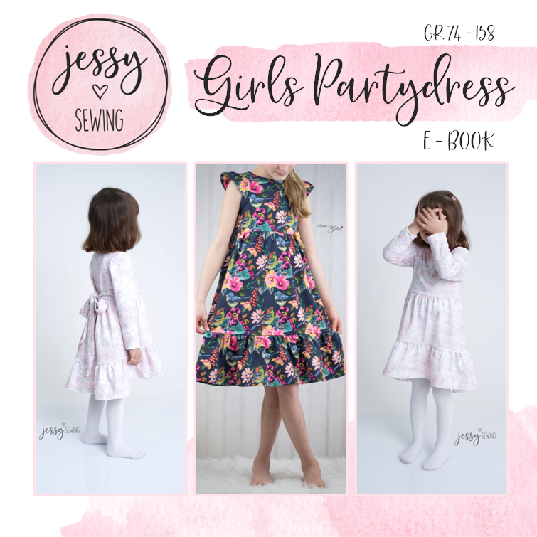 eBook - *GIRLS PARTYDRESS* KLEID GR. 74 BIS 158 KLEID EINSCHULUNG