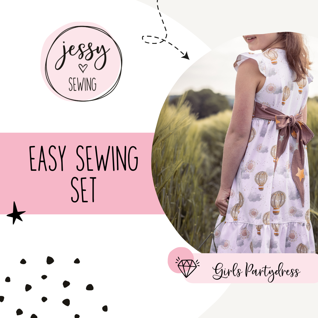 "Easy Sewing Set" Girls Partydress Cloudy Sky