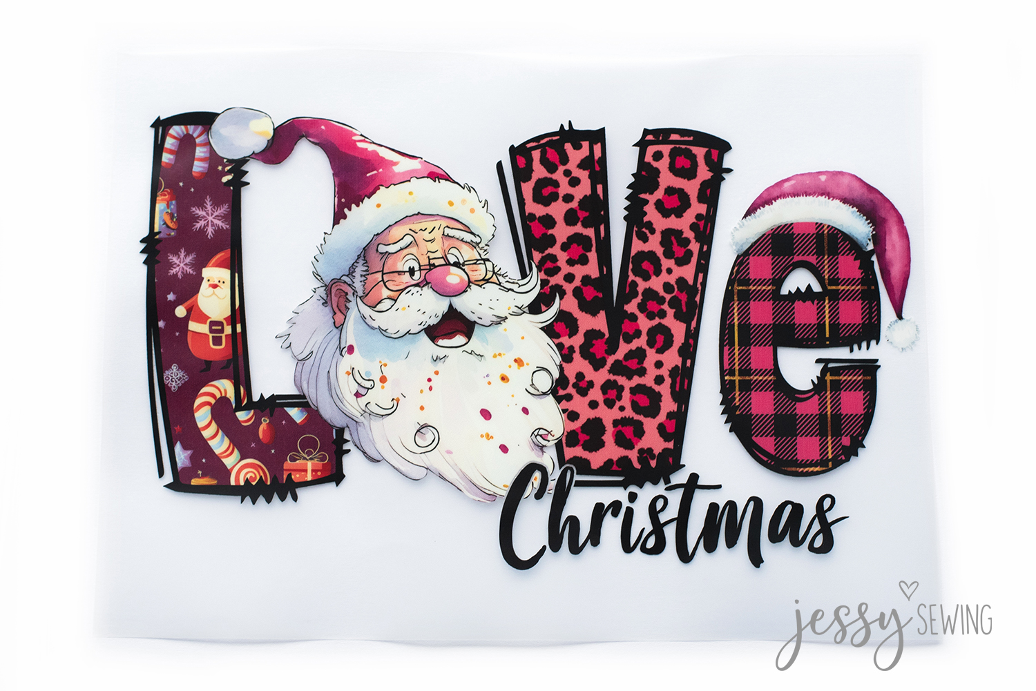 Bügelbild Love Weihnachten