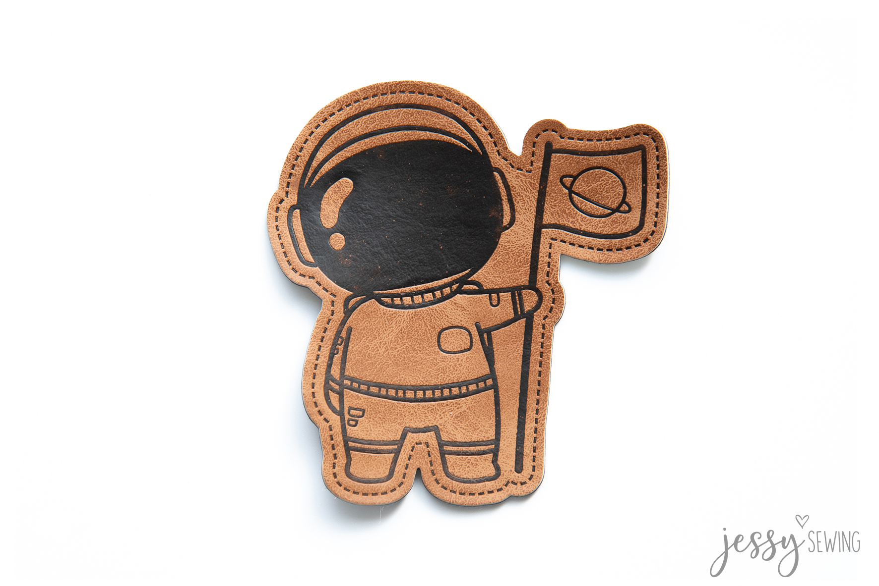 #282 Label "Astronaut with Flag"