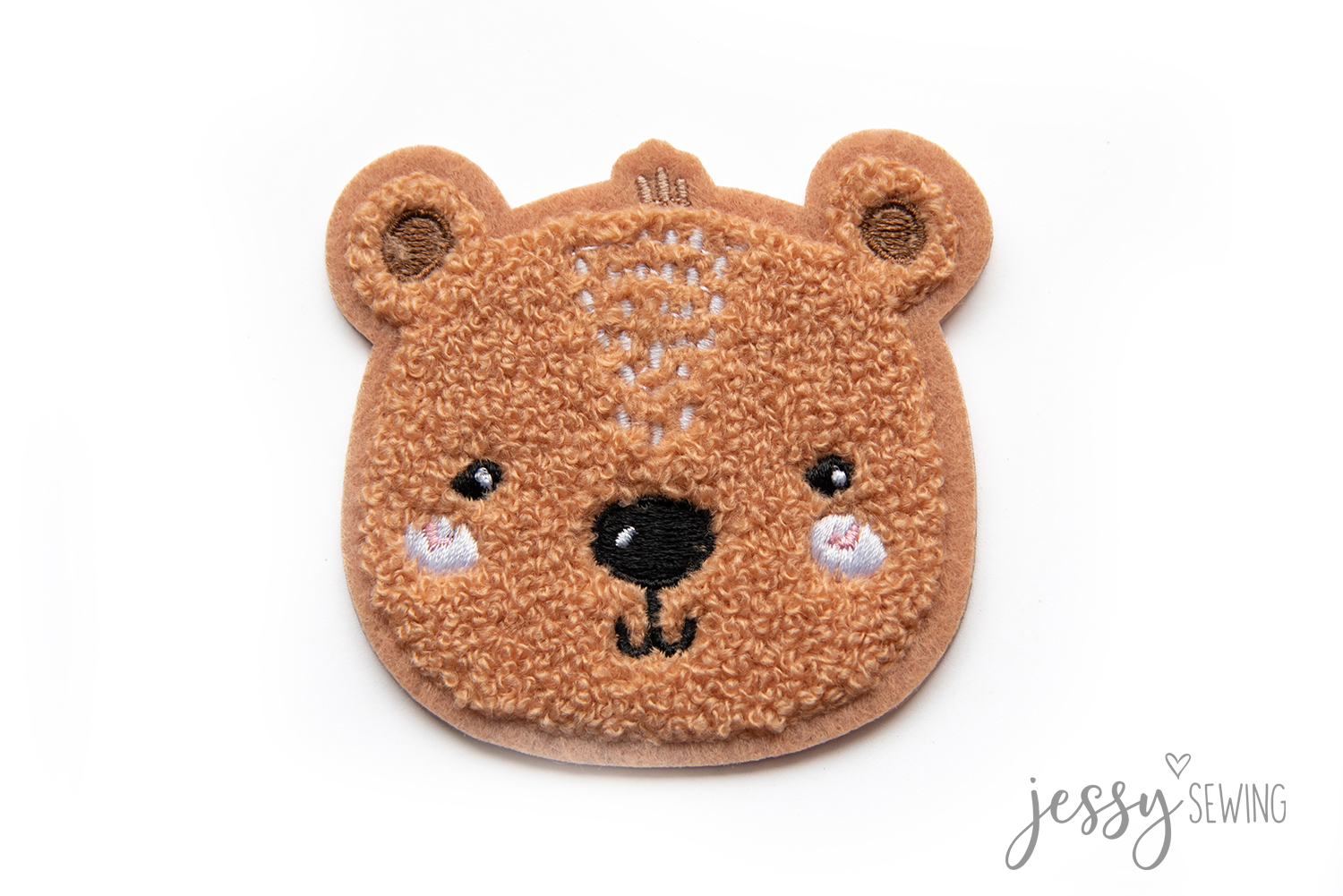 #362 XXL Chenille Patch "Brown Bear"