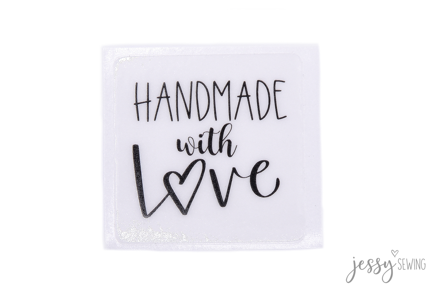transparente Sticker "Handmade with Love"