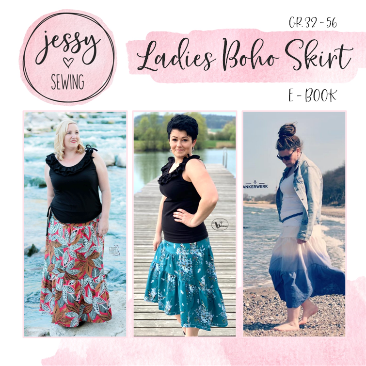 eBook - *Ladies Boho Skirt* Stufenrock mit Passe Gr. 32-56, Rock