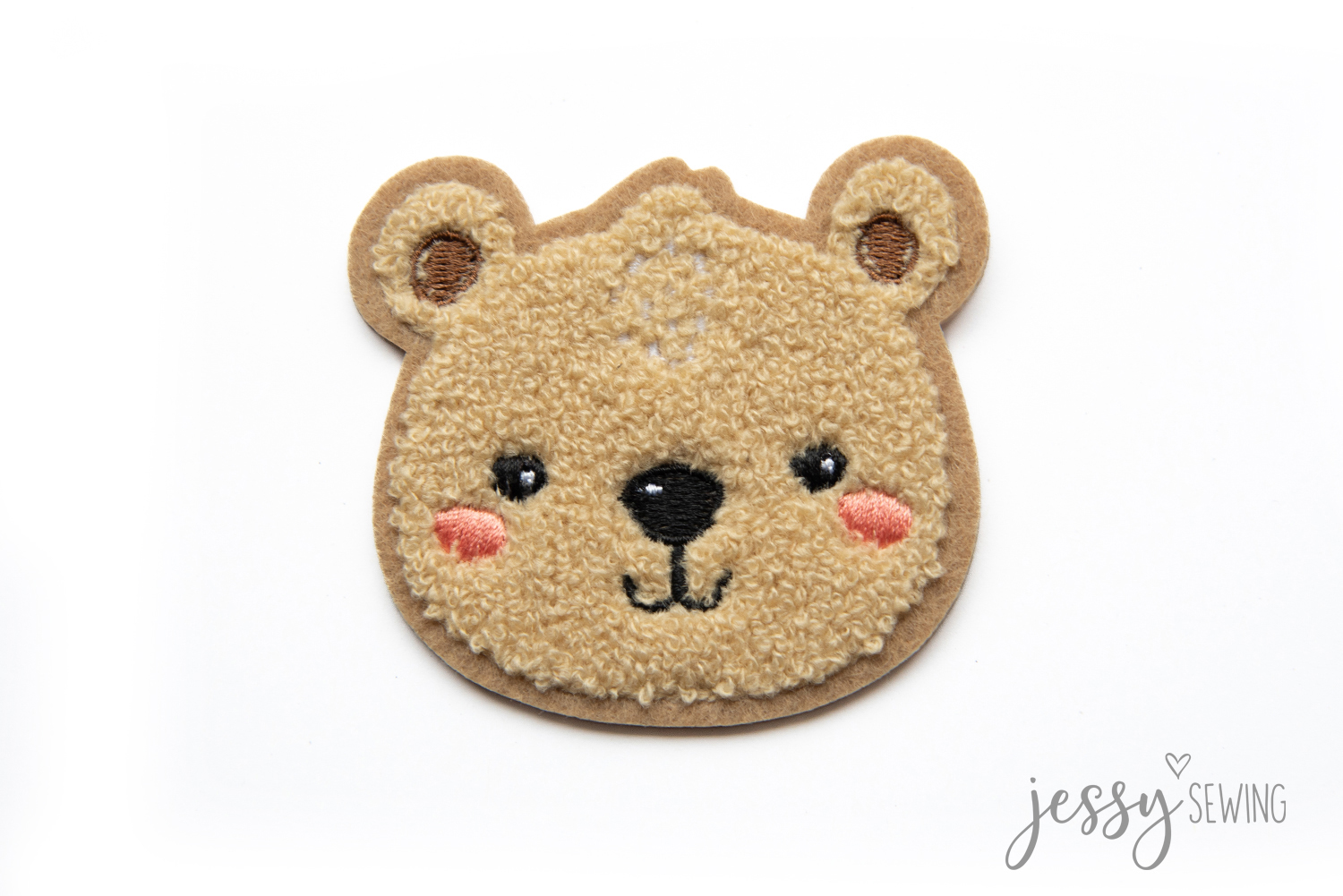 #363 XXL Chenille Patch "Beige Bear"