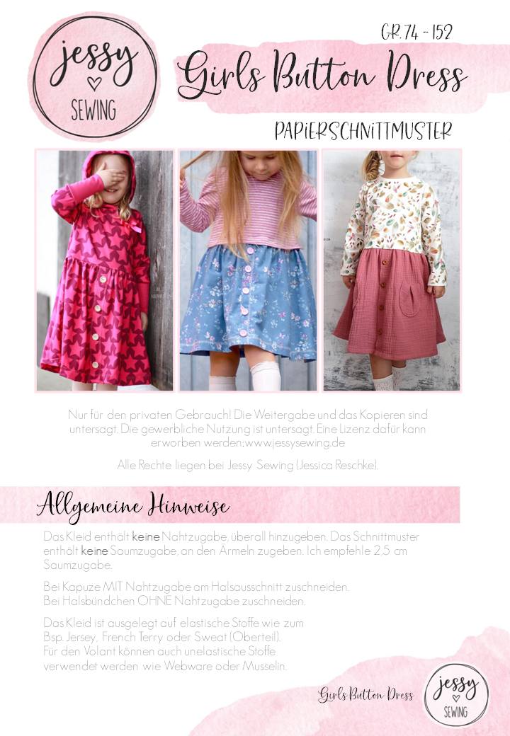 Girls Button Dress Girls Button Dress