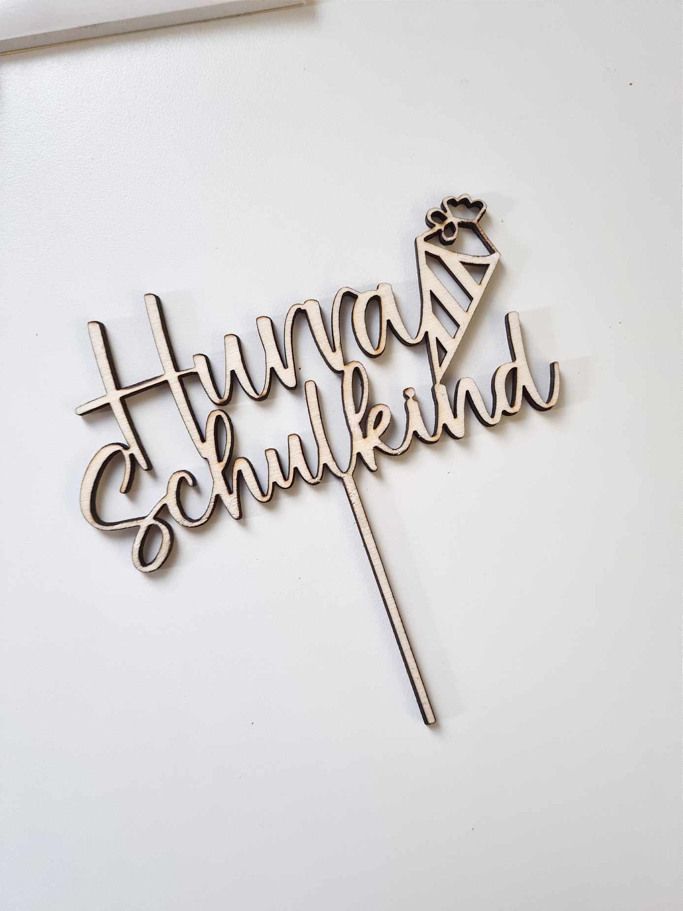 Cake Topper "Hurra Schulkind"