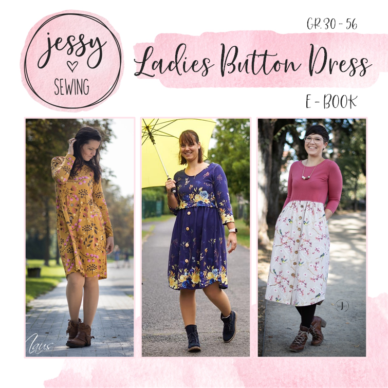 eBook - *LADIES BUTTON DRESS* KLEID MIT KNOPFLEISTE GR. 30 BIS 56