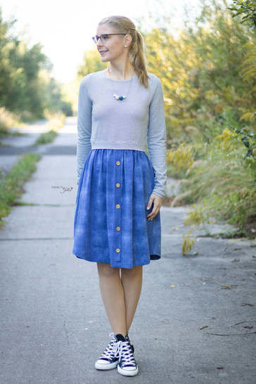 eBook - *LADIES BUTTON DRESS* KLEID MIT KNOPFLEISTE GR. 30 BIS 56