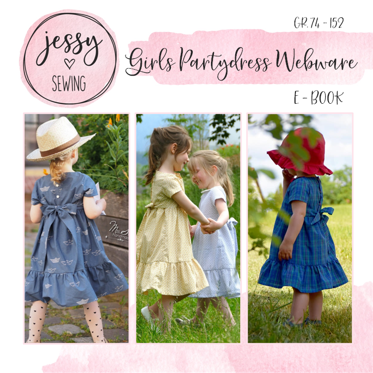 eBook - *GIRLS PARTYDRESS WEBWARE*GR. 74 BIS 152 KLEID EINSCHULUNG