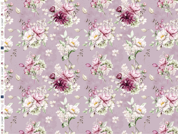 Baumwoll Jersey Peonies Rose Allover 0,5 m
