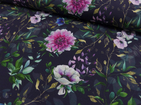Baumwoll Jersey Mystic Flower (Allover) 0,5 m 