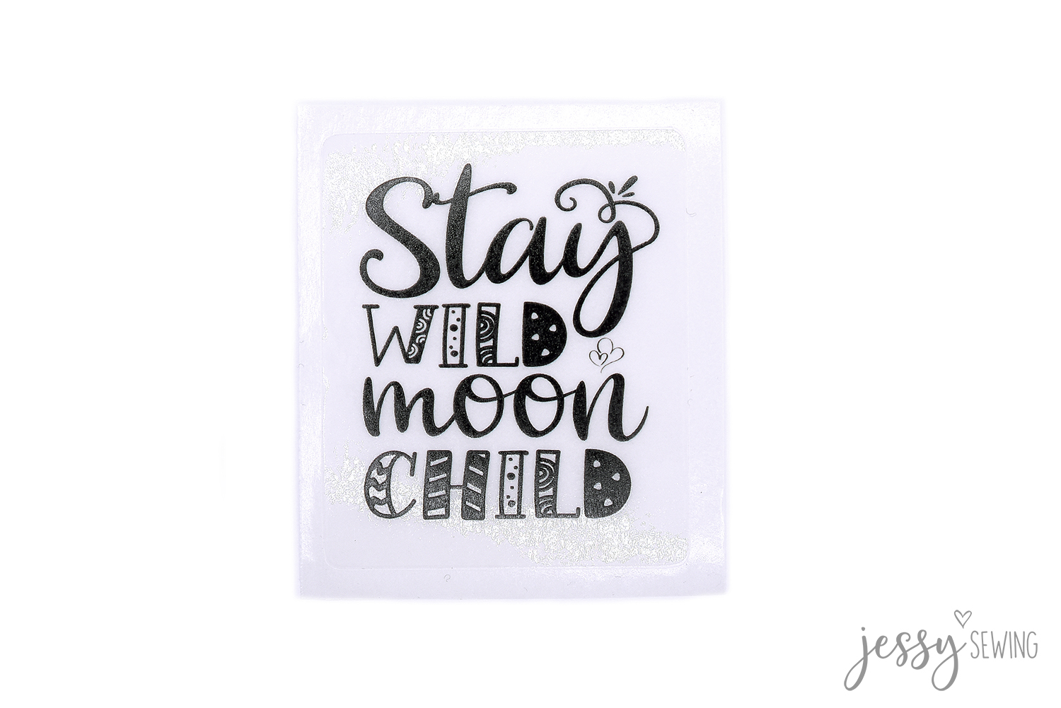 transparente Sticker "stay wild moonchild"