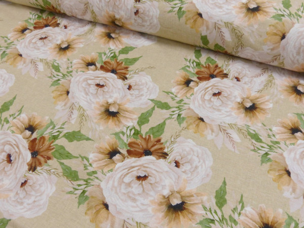 Baumwoll Jersey Bohemian Blossom (Allover) 0,5 m 
