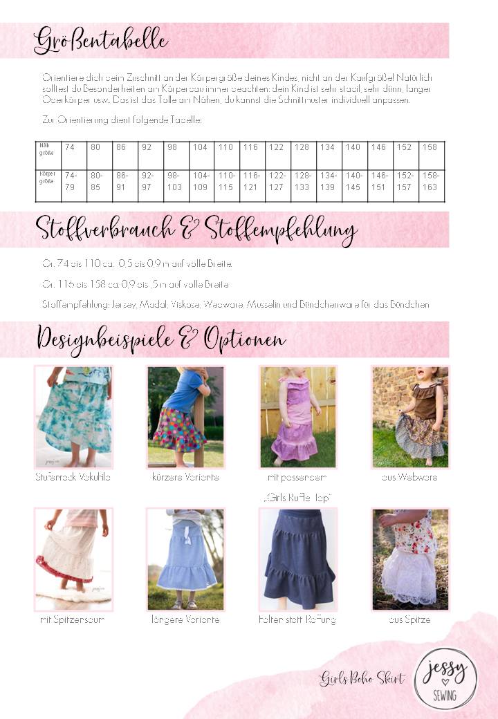 Girls Boho Skirt
