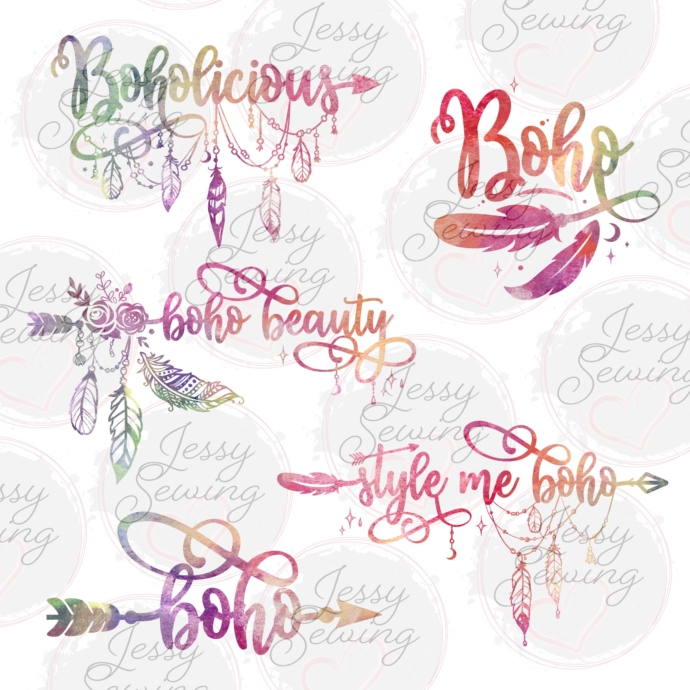 PLOTT - *Boho Plott Bundle* Plotterdateien Boho Look