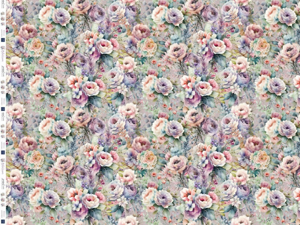 Baumwoll Jersey Druck Shiny Blossom Dusty Rose Allover 0,5m