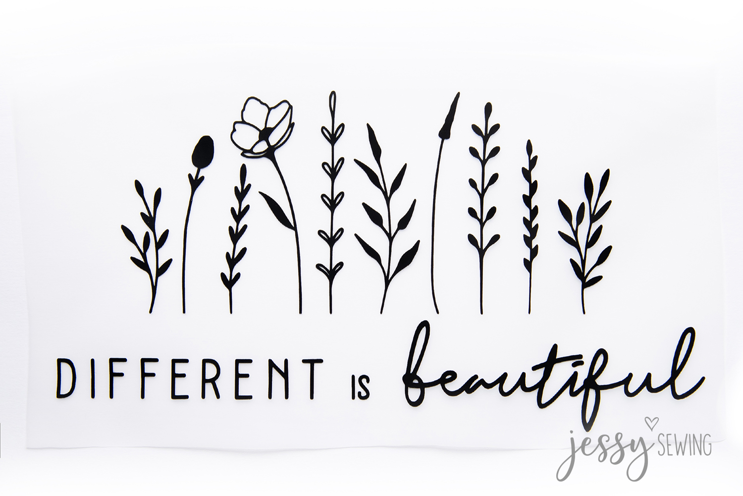 Bügelbild "Different is beautiful"