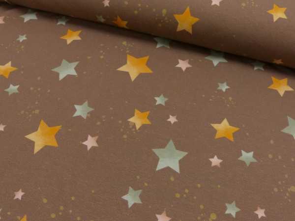 Baumwoll Jersey Cloudy Sky Stars 0,5 m 